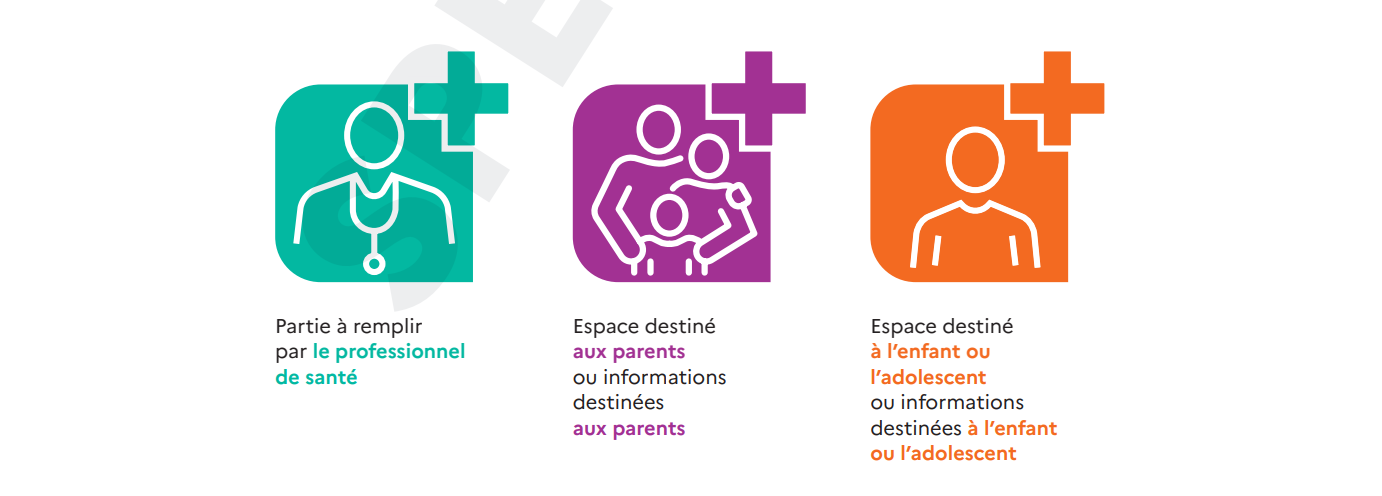 pictogrammes légende carnet de santé