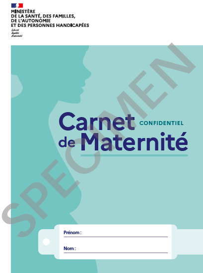 Visuel de la première page du Carnet de Maternité